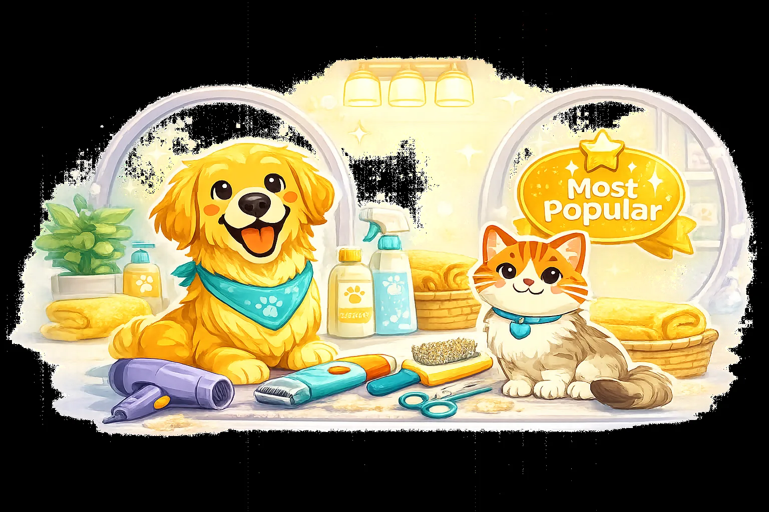 Full Trim N Bath grooming package illustration